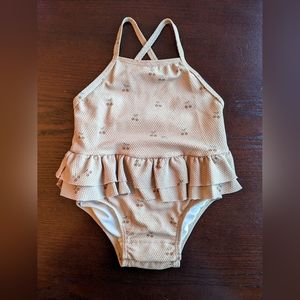 Quincy Mae one piece girls swimsuit - Cherry